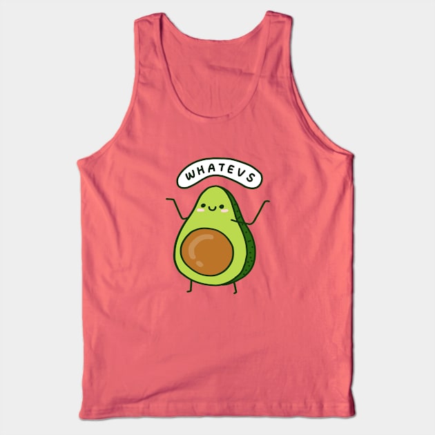 Whateves Avocado Tank Top by ninjashrew